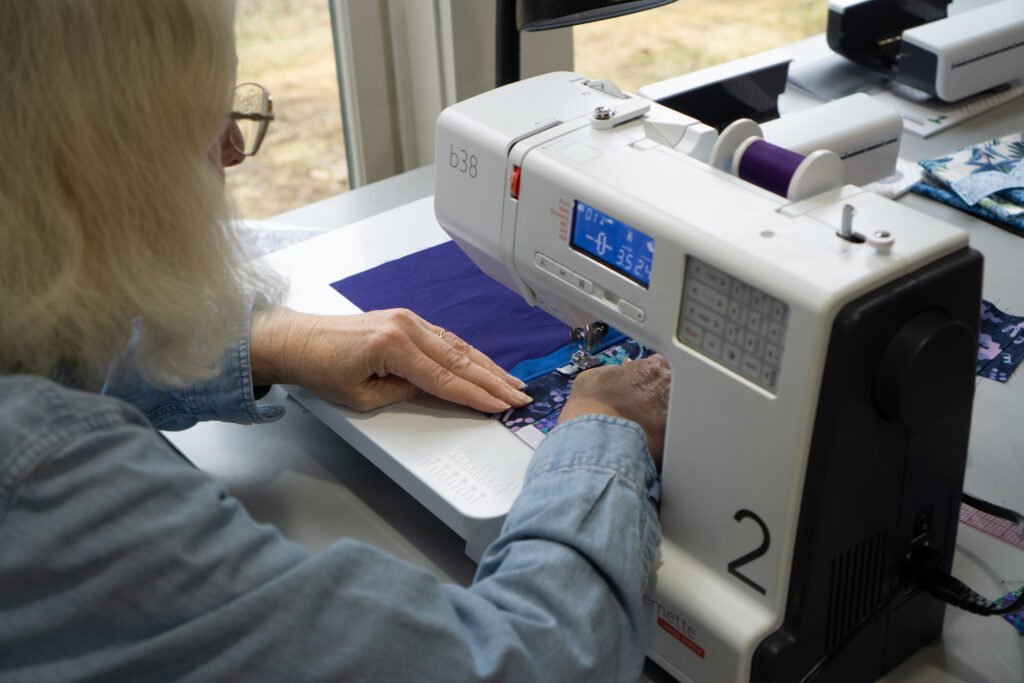 Student machine stitching